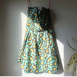 Betsey Johnson Blue Sequin Cheetah Party Dress